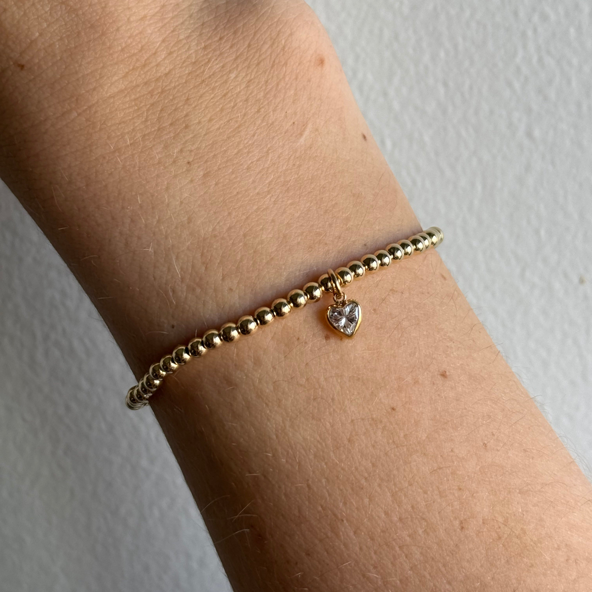 heart stone juno bracelet (3mm)