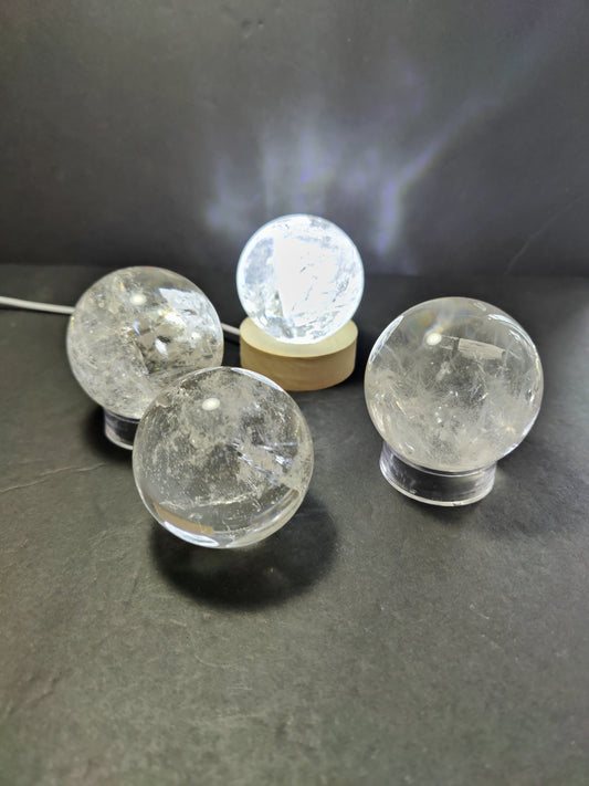 Clear Quartz Polished Sphere Sculpture (Extra Quality)