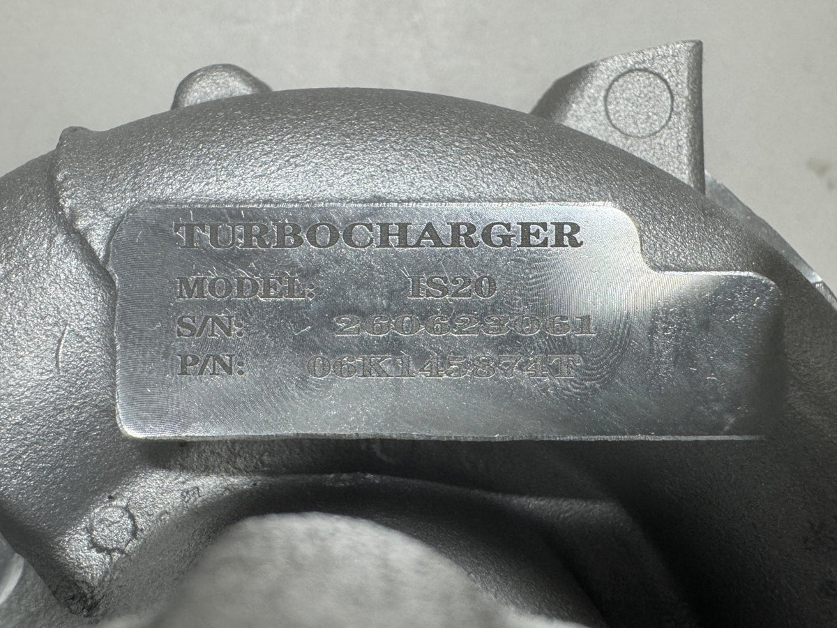 DAS MOTOR HAUS 06K145874T TURBOCHARGER 2.0L EA888 GEN 4 AUDI VW 2018-2024