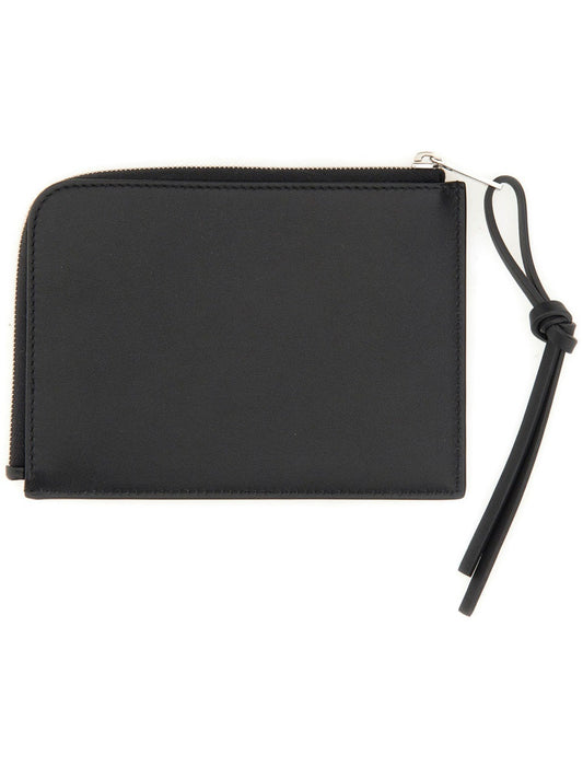 JIL SANDER Mini Leather Wallet with Logo