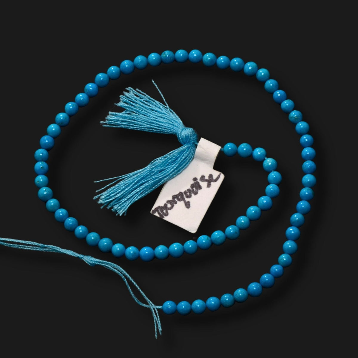 Turquoise Round Beads - 3mm - Treatment Unknown - Full Strand
