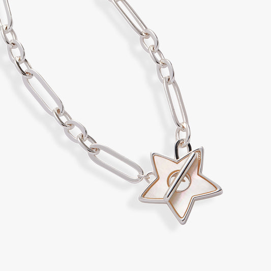 Star Mother of Pearl Toggle Necklace