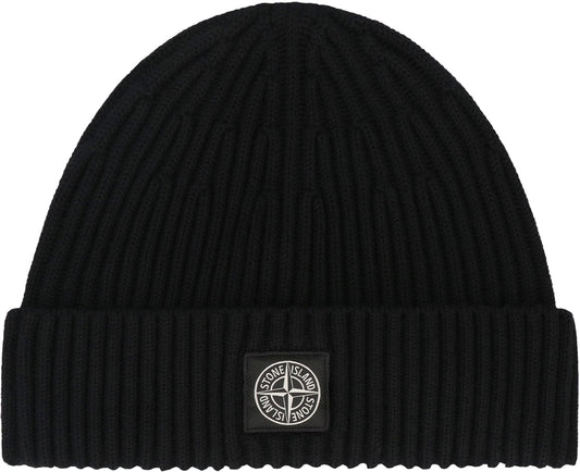 STONE ISLAND Ribbed Wool Beanie for Men