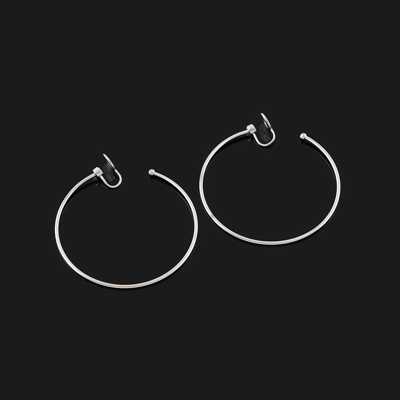 Exaggerated Large Hoop Sier Needle Personalized Classic Rotation Mosquito Ear Clip
