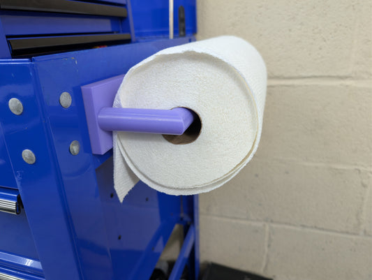Magnetic Paper Towel Holder for Garage, Tool Cart & Workshop | Custom Colors | Magnetic or 3M Mount