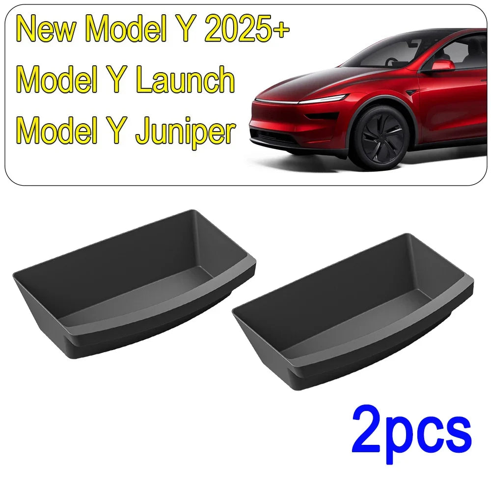 For Tesla New Model Y 2025 Juniper Launch Under Seat Storage Box Case Car Seat Organizer Vehicle Underseat Drawer Tray Accessory