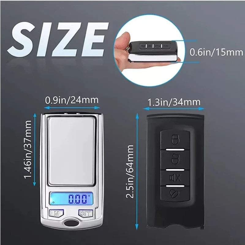 Mini Electronic Digital Pocket Scale 200g/0.01g | Key Style Precision Weighing Scale for Jewelry — photo 6 of 7