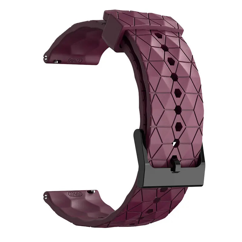 Motorola Moto Silicone Sport Watch Band Football Pattern Quick Release Strap