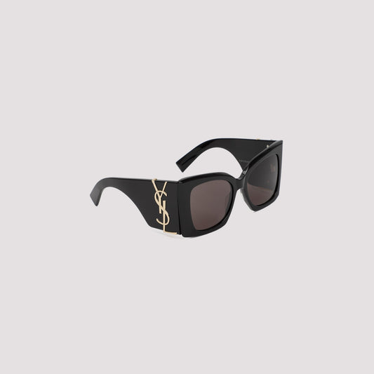 SAINT LAURENT Sleek Acetate Sunglasses with Gold Details