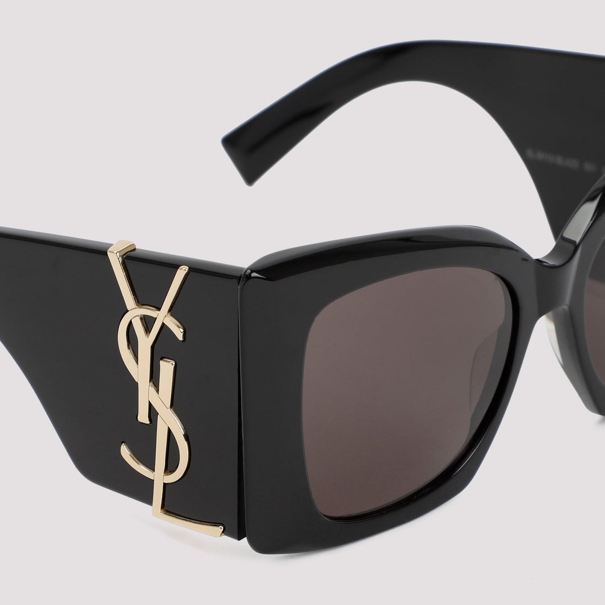 SAINT LAURENT Sleek Acetate Sunglasses with Gold Details