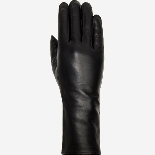 Skylar (black) – Extra-long sheepskin leather gloves with wool/cashmere lining & touchscreen capability — photo 2 of 10