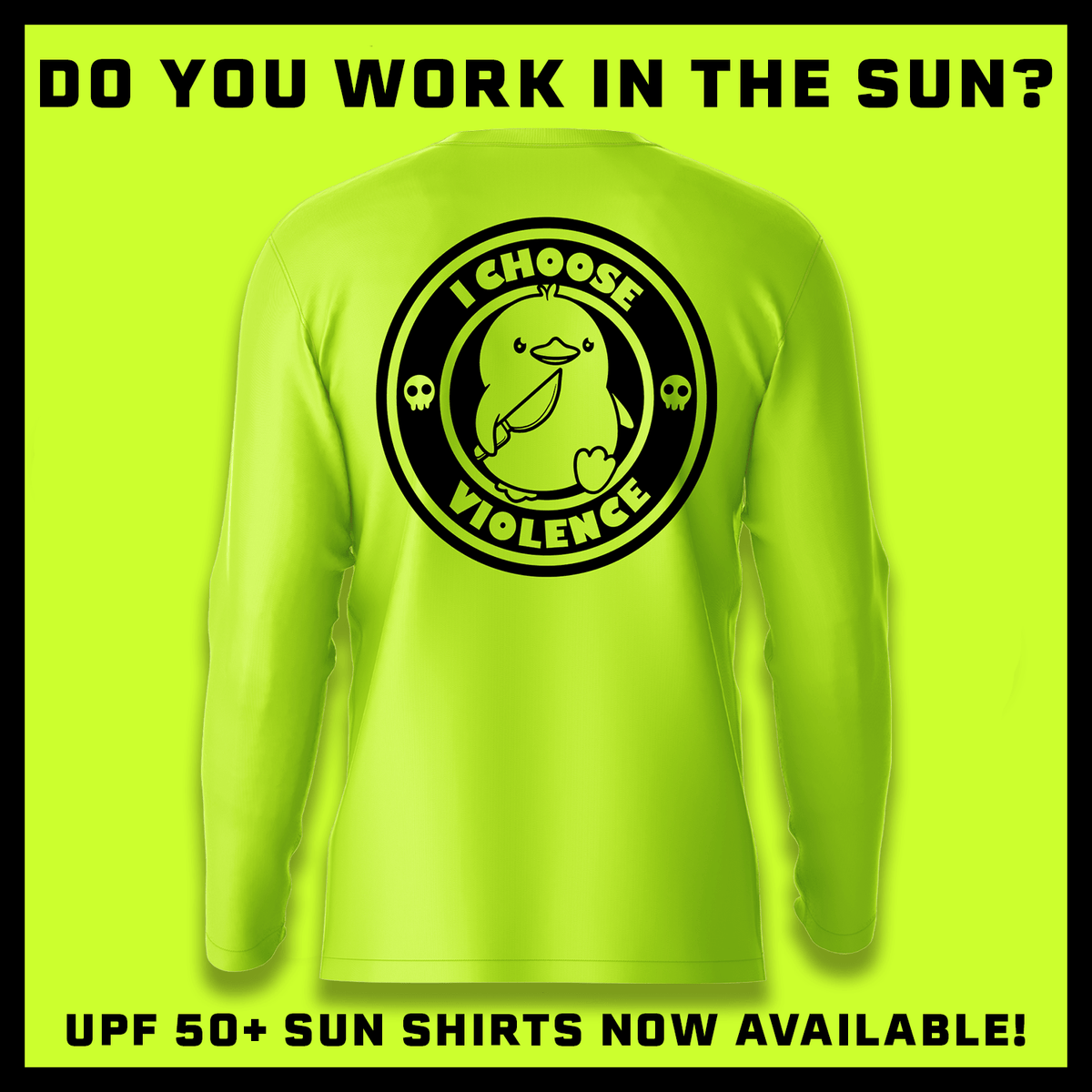 Violence - Hi-Visibility UPF 50 Long Sleeve Sun Shirt — photo 3 of 3