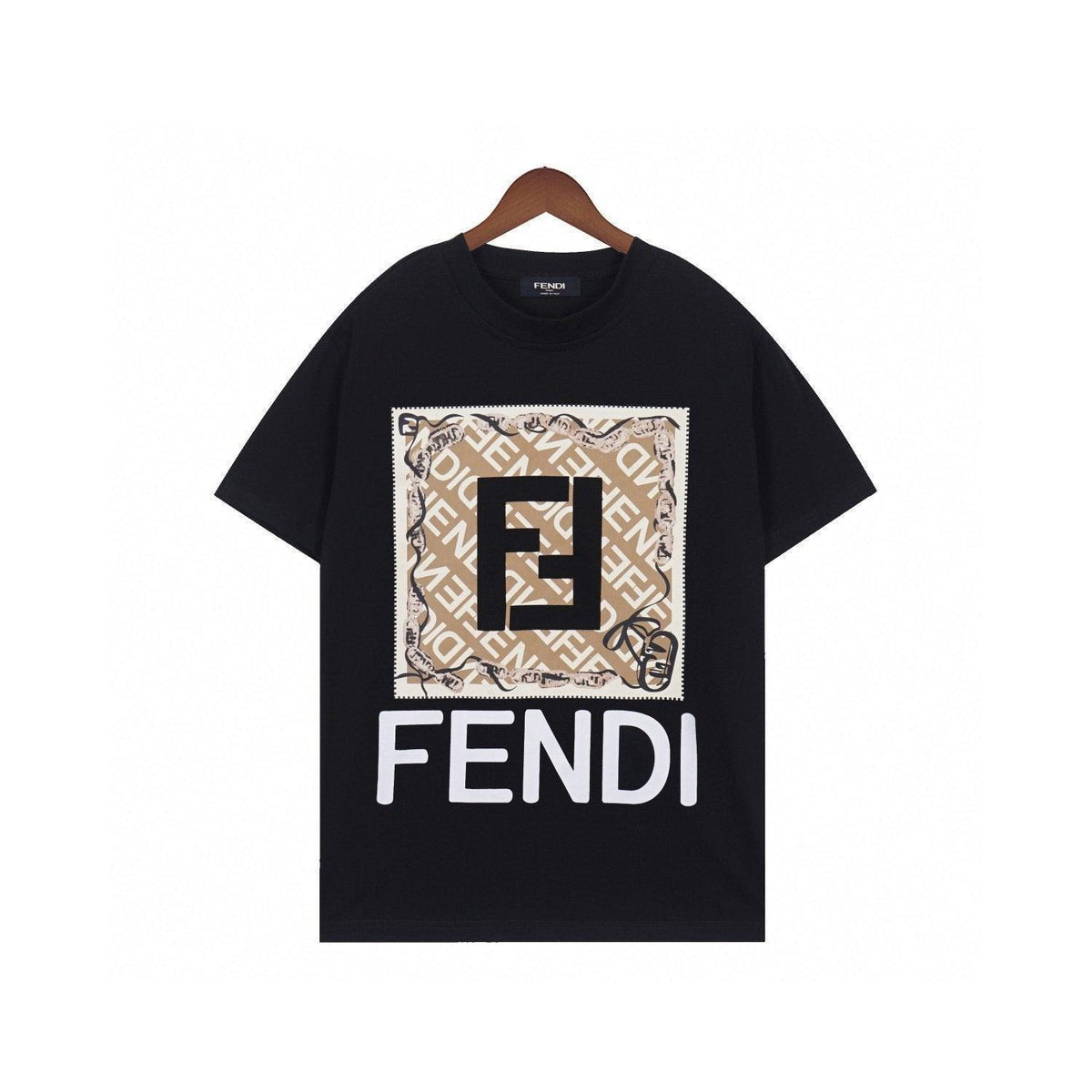 Fendi T-Shirt without Collar 'Black'