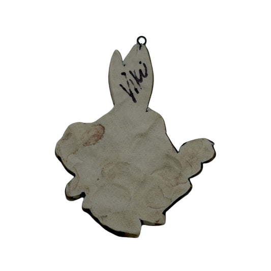 Ceramic Porcelain Hummingbird Pendant 75mm - Artist Signed Viki