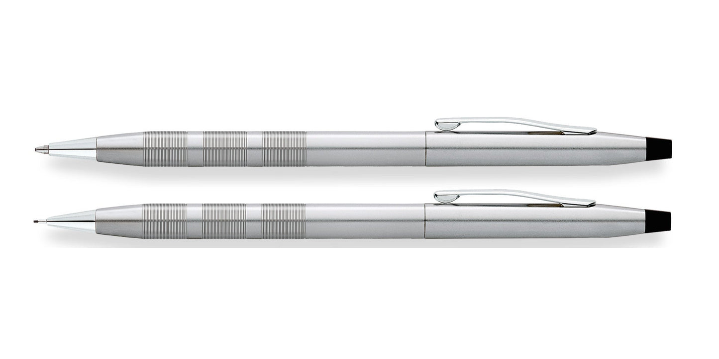 Classic Century® Satin Chrome Ballpoint Pen & 0.7MM Pencil Set