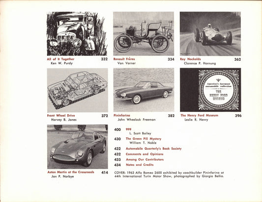 Automobile Quarterly Vol 1 N 4