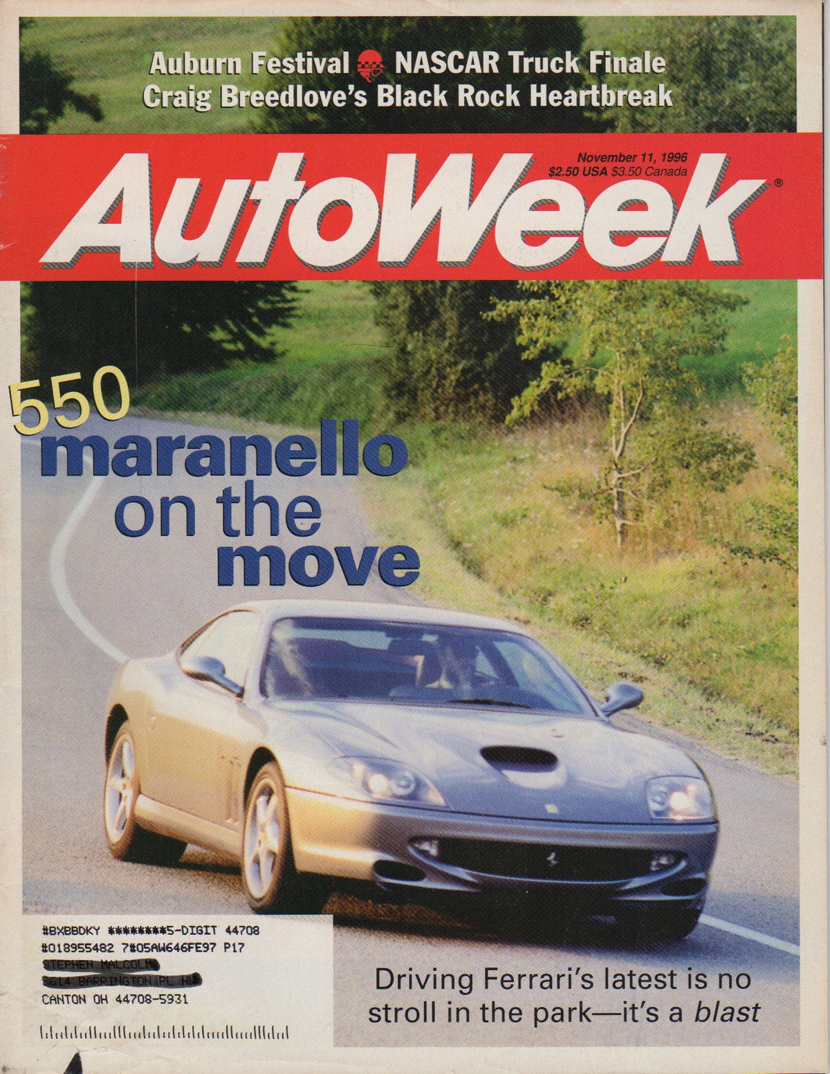 AutoWeek Magazine 1996/11/11