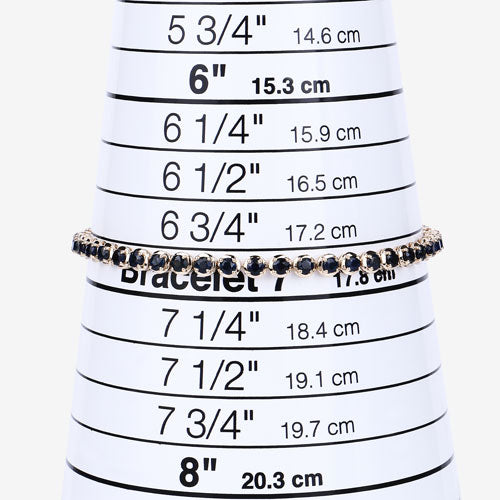 3.13 Carat Genuine Blue Sapphire 14K Yellow Gold Bracelet