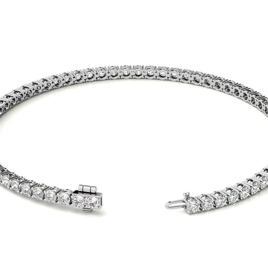 3.50 CTW Lab Grown Diamond Tennis Bracelet in 14kt White/Yellow Gold (G/VS) AGI Certified