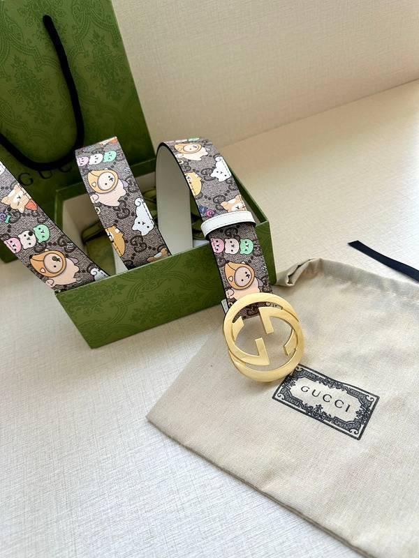 GUCCI Cartoon Print Logo Belt 'Multicolor'