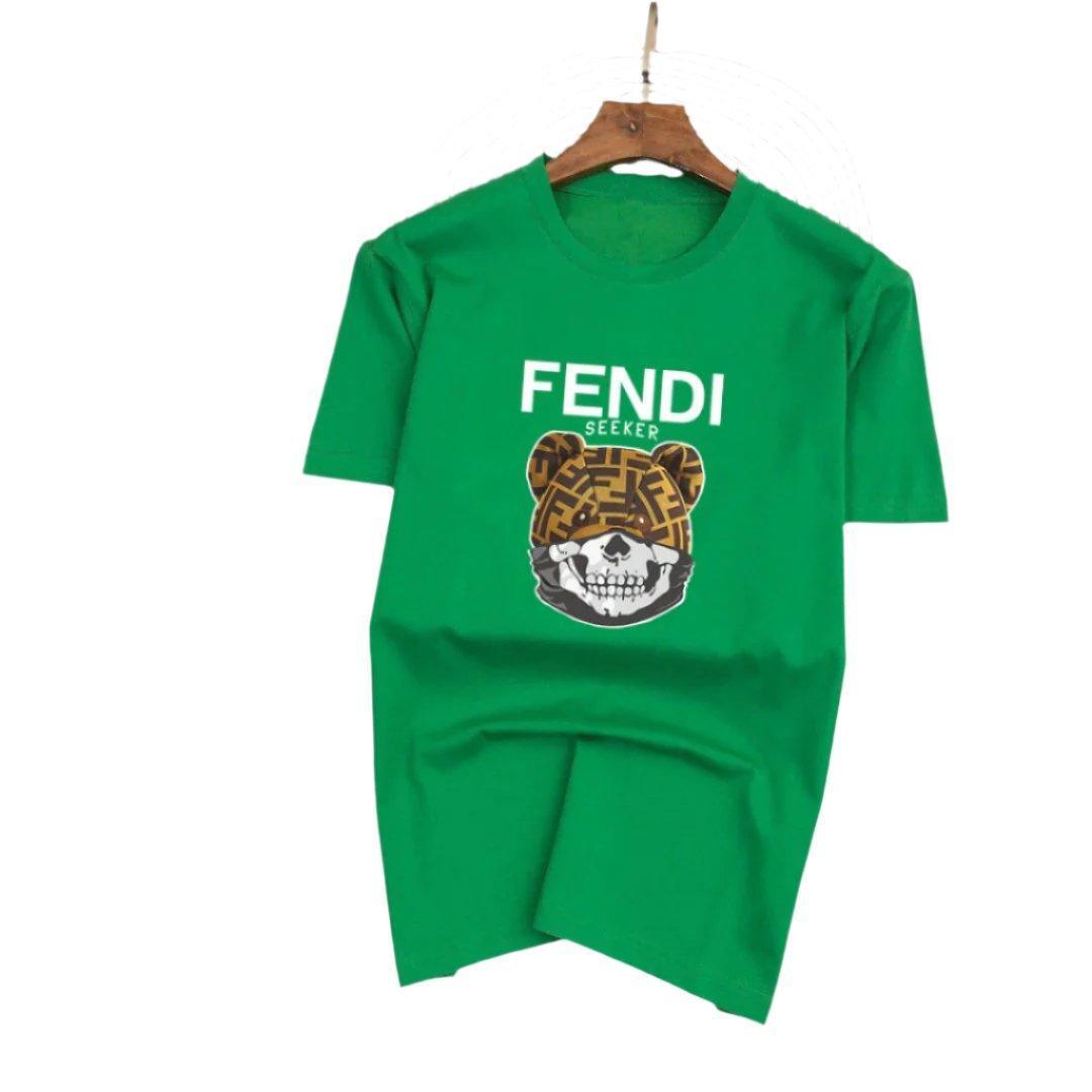 Fendi T-Shirt Head Bear without Collar 'Green'