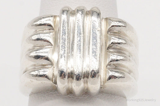 Vintage Rare Bayanihan Modernist Sterling Silver Ring - Size 6.25