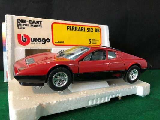 Ferrari 512 BB Berlinetta Boxer Red/Black by BBurago (0133) 1:24