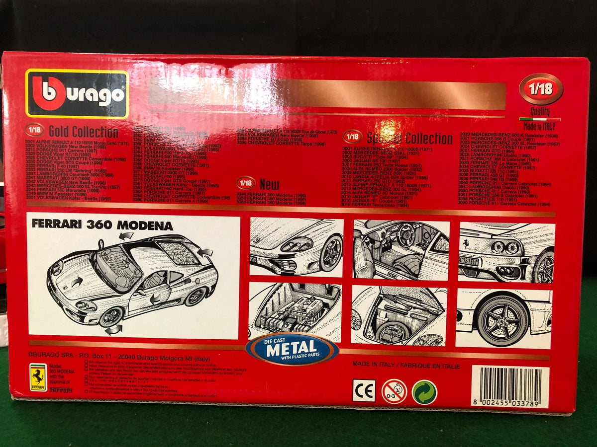 Ferrari 360 Modena Callenge Red by BBurago 1:18