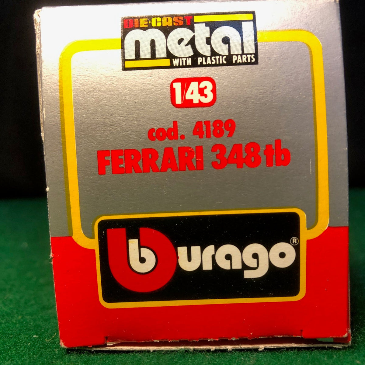 Ferrari 348tb Yellow by BBurago 1:43 (4189)(S Bx)