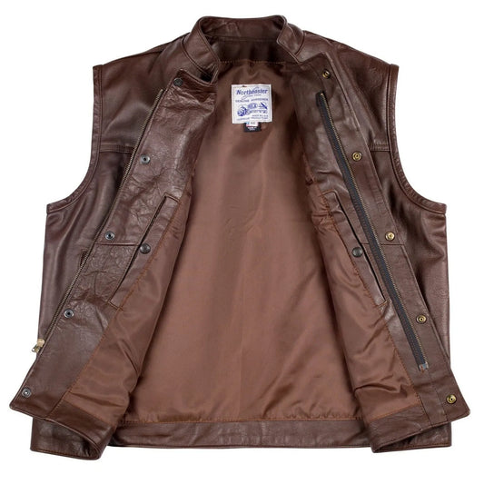 BECK® 566 Horsehide Motorcycle Vest — Brown
