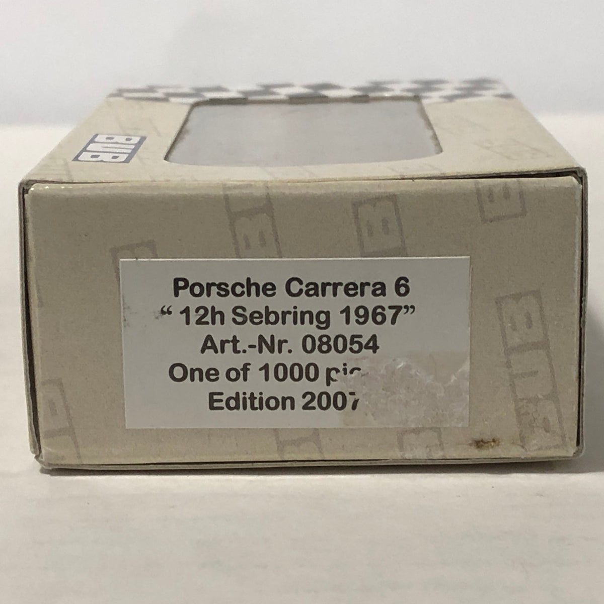 Porsche Carrera 6 1967 12 Hr Of Sebring N 42 by Bub 1:87 (08054)(Ltd Ed)
