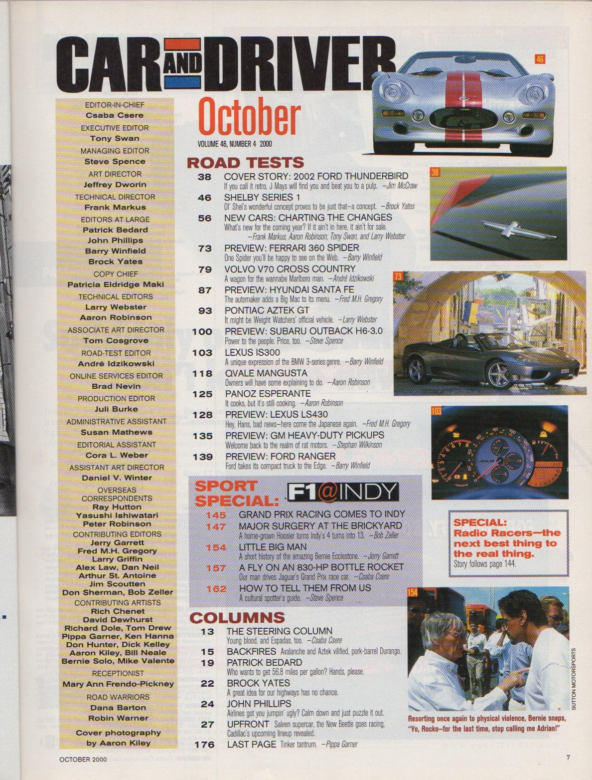 Car and Driver Magazine, 2000/10