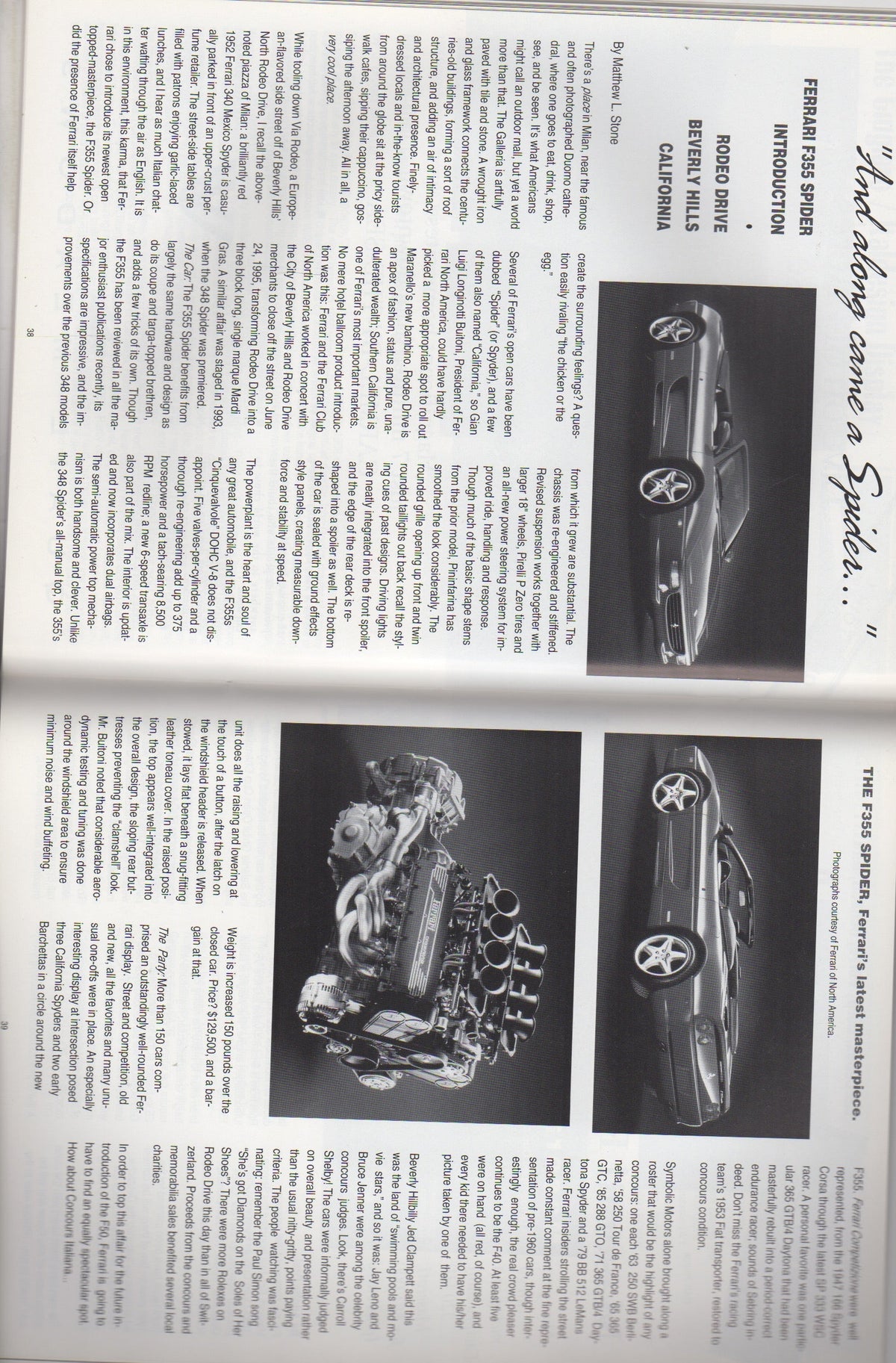 Concours Italiana 1995 Program - Featuring Giugiaro & Italdesign