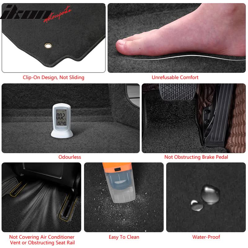 2017-2024 Alfa Romeo Giulia OE Black Front Rear Floor Mat Carpet Nylon