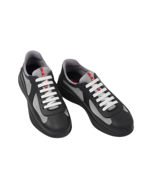 Prada America's Cup Soft rubber and bike fabric sneakers 'Black'