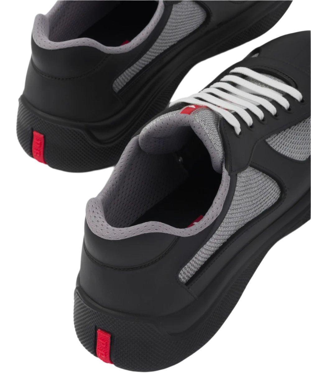 Prada America's Cup Soft rubber and bike fabric sneakers 'Black'