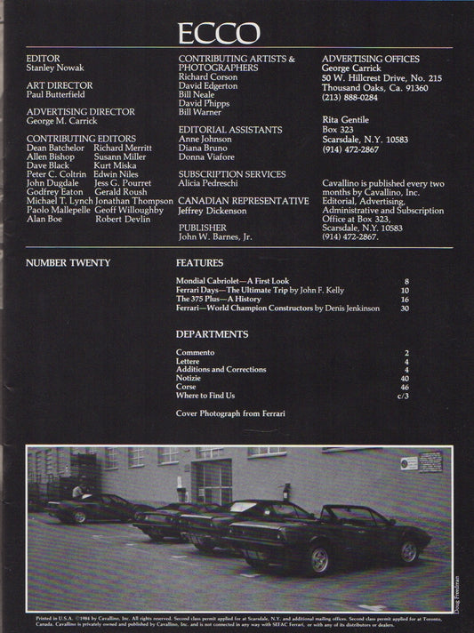 Cavallino N 20 Ferrari Magazine