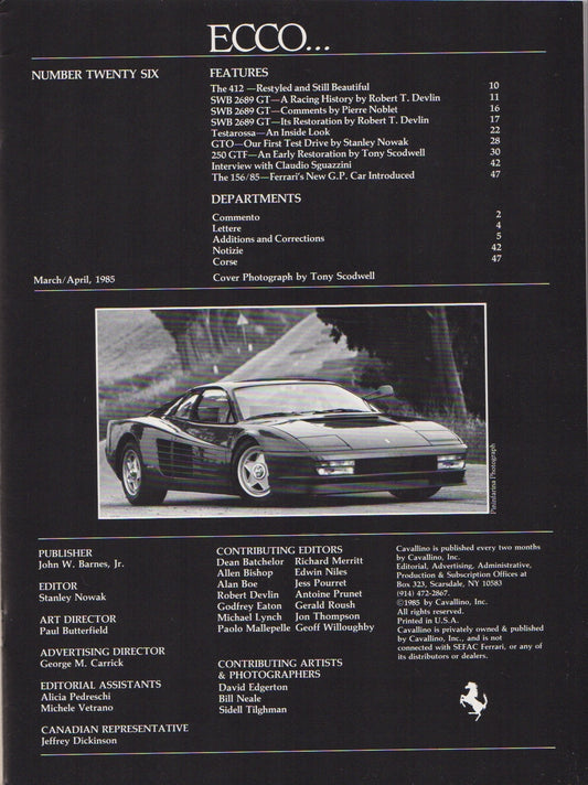 Cavallino N 26 Ferrari Magazine