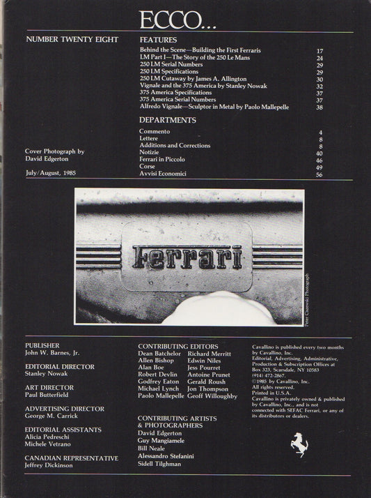 Cavallino N 28 Ferrari Magazine