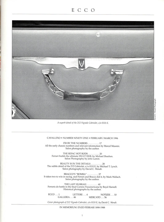 Cavallino N 91 Ferrari Magazine