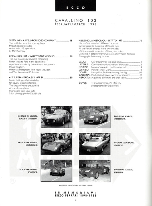 Cavallino N 103 Ferrari Magazine