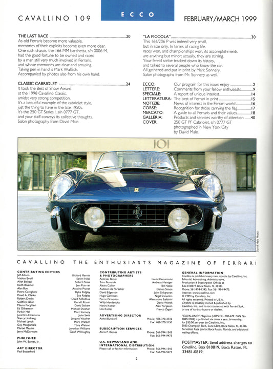 Cavallino N 109 Ferrari Magazine