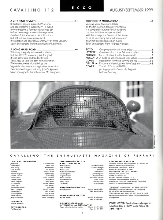 Cavallino N 112 Ferrari Magazine