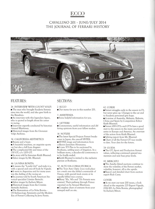 Cavallino N 201 Ferrari Magazine