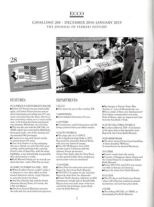 Cavallino N 204 Ferrari Magazine