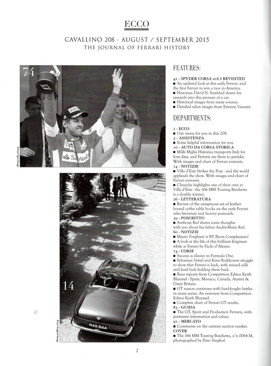 Cavallino N 208 Ferrari Magazine