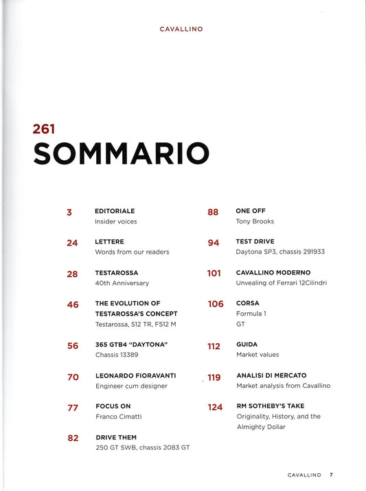 Cavallino N 261 Ferrari Magazine