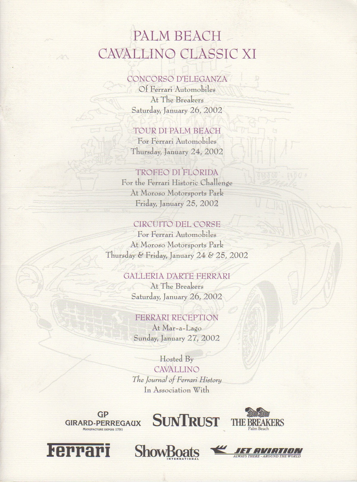 Cavallino Classic 2002 Program