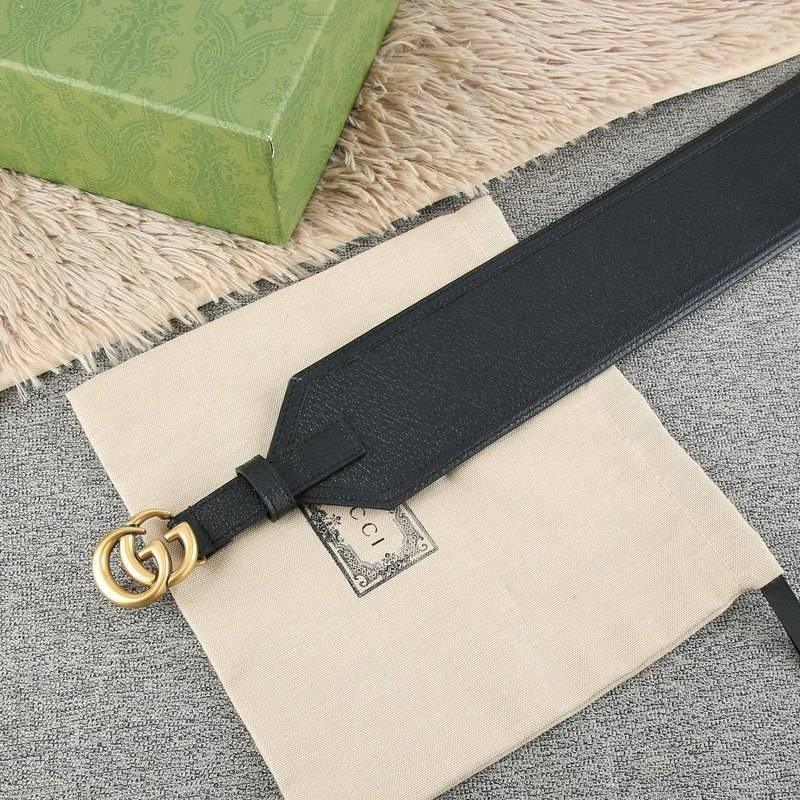 Gucci GG-buckle canvas Women belt 'Black'