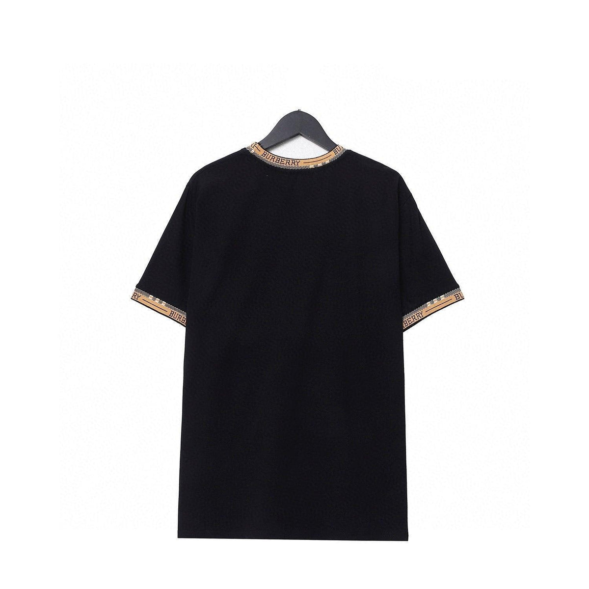 Burberry Luxury T-Shirt Without Collar 'Black & Beige' - Premium Cotton Tee
